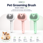 Self-Cleaning Pet Hair Brush with Misting Spray