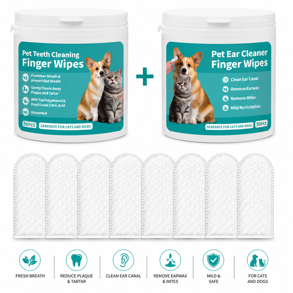 Disposable Pet Cleaning Products Teeth Cleaning Wipes Ear Cleaning Wipes
